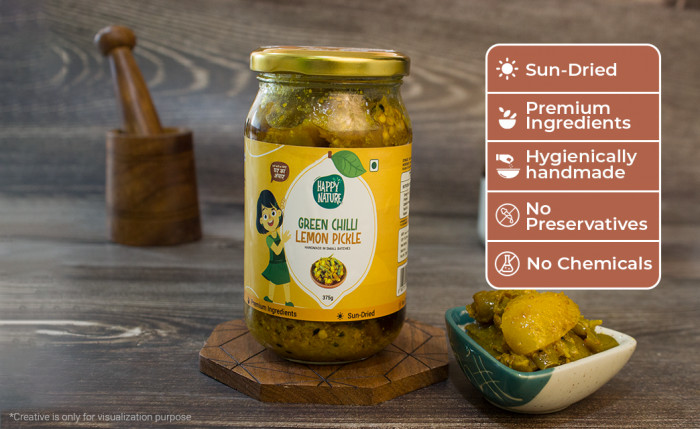 Grandma's Green Chilli Lemon Pickle