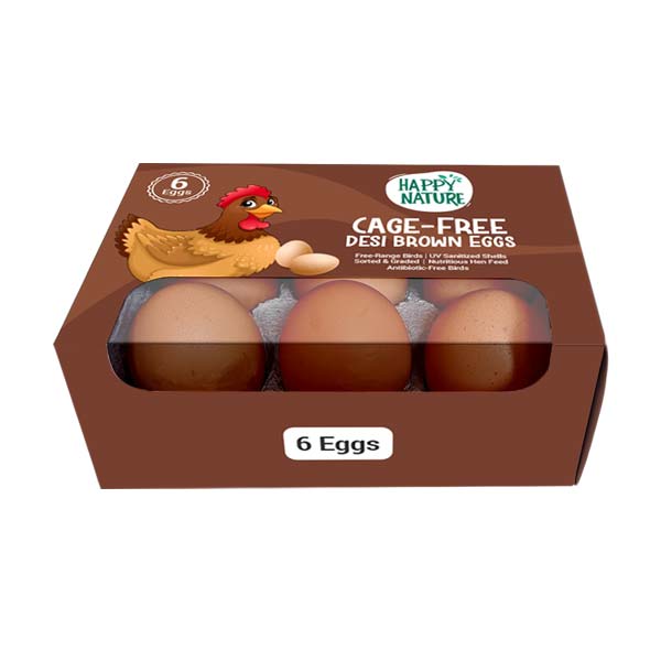 Cage-Free Desi Brown Eggs (6 pcs)