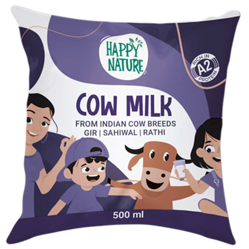 A2 Desi Cow Milk Pouch - Certified (Test2) (500 ml)